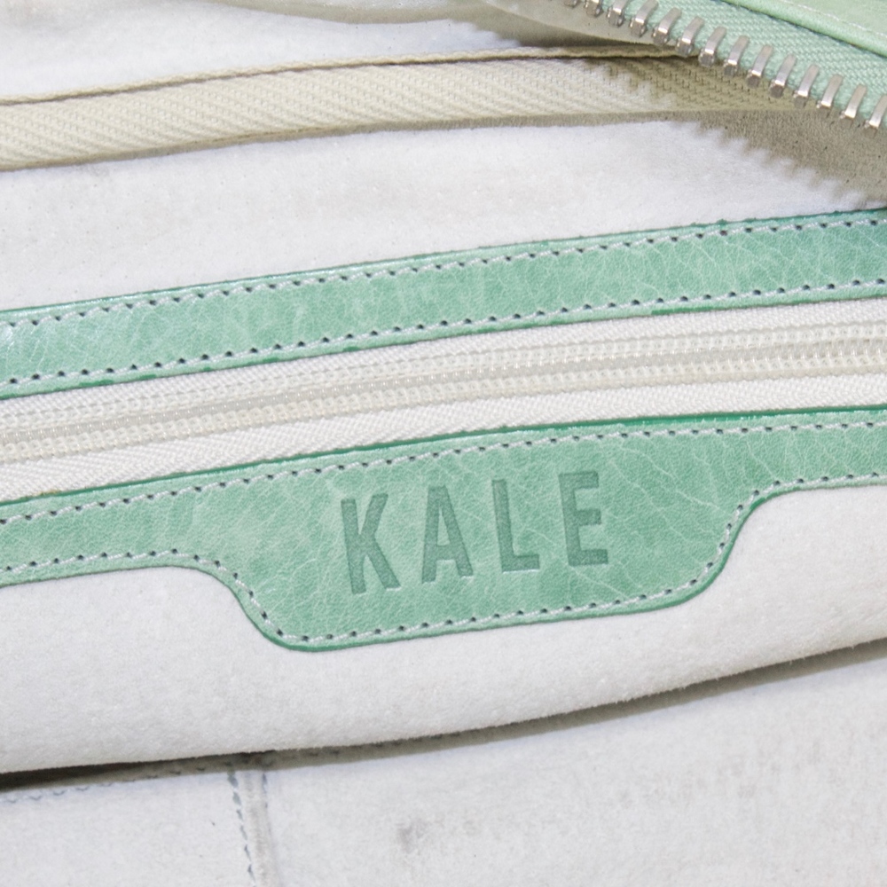 Kale Green Leather Handbag Should Bag Purse - Picture 7 of 8